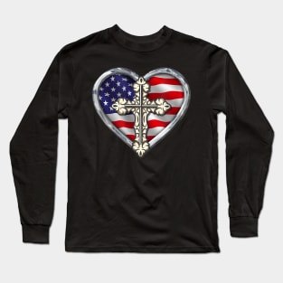 Heart Veterans day Long Sleeve T-Shirt